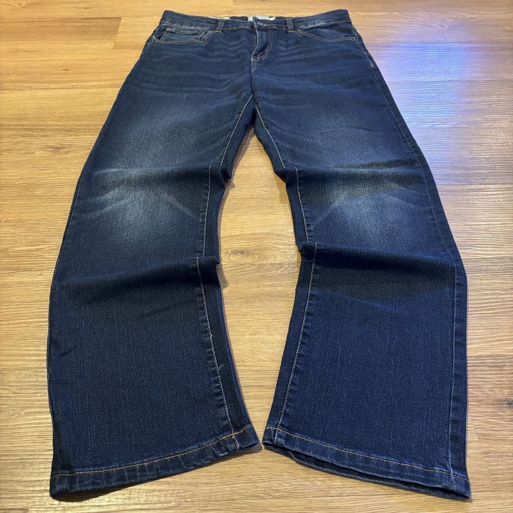 Lucky Brand Classic Straight Jeans Boys 20 Fits Men's 32x31 Stretch Blue Denim